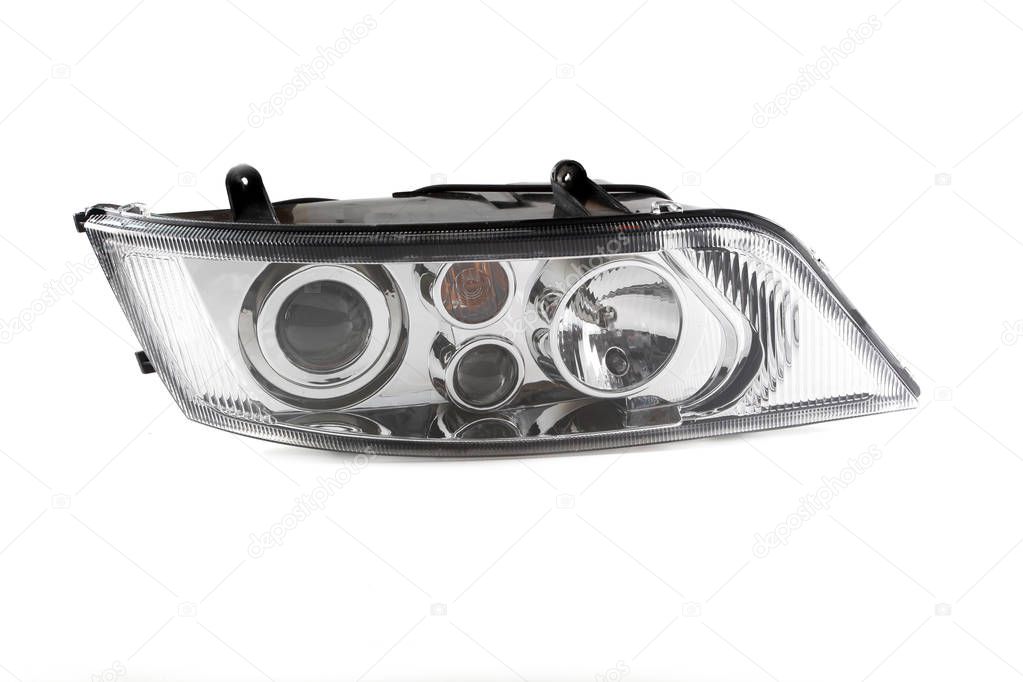 Car headlight white background