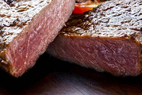 Gegrild Rundvlees Biefstuk Eten — Stockfoto