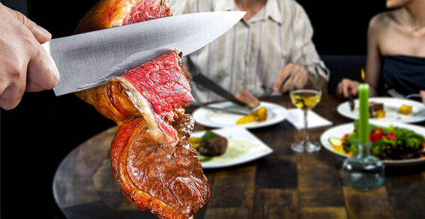 Picanha, traditional Brazilian barbecue. 