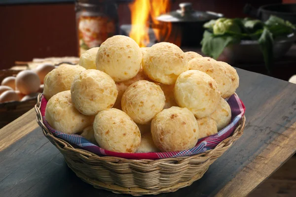 Pan Merienda Brasileño Pao Queijo —  Fotos de Stock