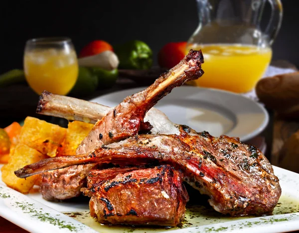 Deliciosa Comida Pincho Carne — Foto de Stock