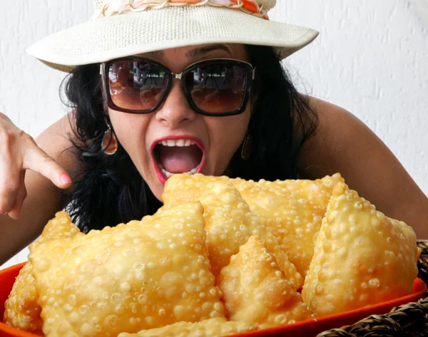 Pastel, snack brasileño — Foto de Stock