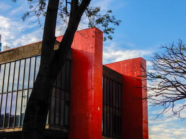 巴西圣保罗 Circa 2019 位于巴西圣保罗市保利斯塔大道上的圣保罗艺术博物馆 葡萄牙语 圣保罗艺术博物馆或马斯普博物馆 — 图库照片