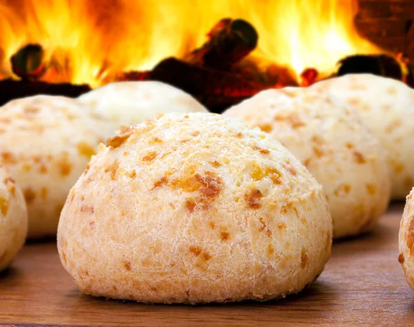 Spuntino Brasiliano Pane Tradizionale Formaggio Minas Gerais Pao Queijo — Foto Stock