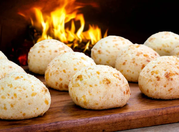 Spuntino Brasiliano Pane Tradizionale Formaggio Minas Gerais Pao Queijo — Foto Stock