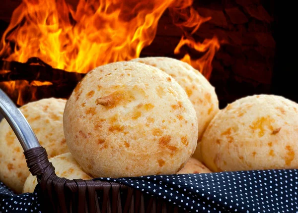 Lanche Brasileiro Pão Queijo Tradicional Minas Gerais Pao Queijo — Fotografia de Stock