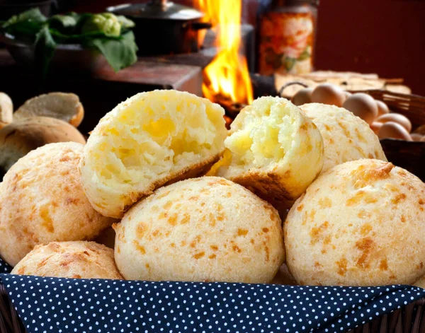 Бразильський Закусок Традиційний Сирний Хліб Мінас Жерайс Куейжу — стокове фото