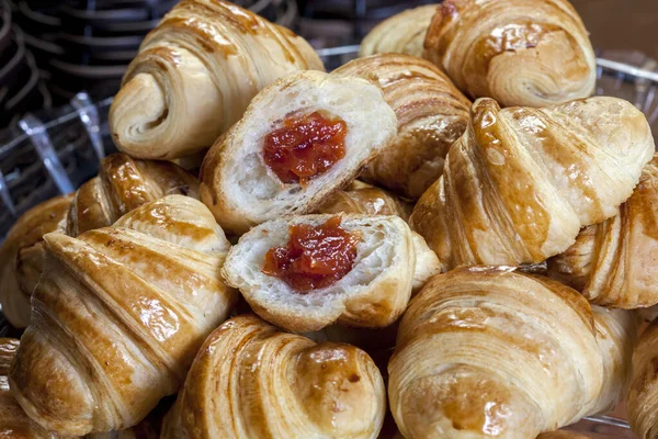 Fresh Baked Croissants. Warm Fresh Buttery Croissants and Rolls. French and American Croissants and Baked Pastries are enjoyed