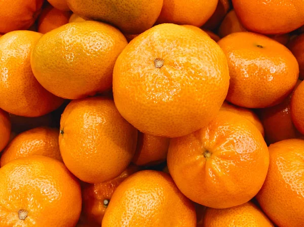 Свежие Апельсины Рынке Закрыть — стоковое фото