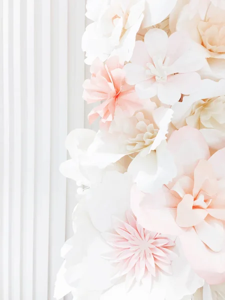 Színes Kézzel Készített Virágok Papír Háttér — Stock Fotó