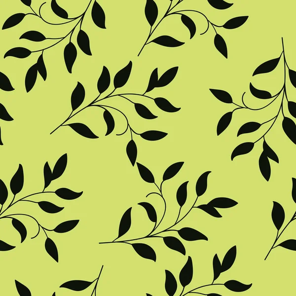 Elegant Leaves Vector Seamless Pattern — Διανυσματικό Αρχείο