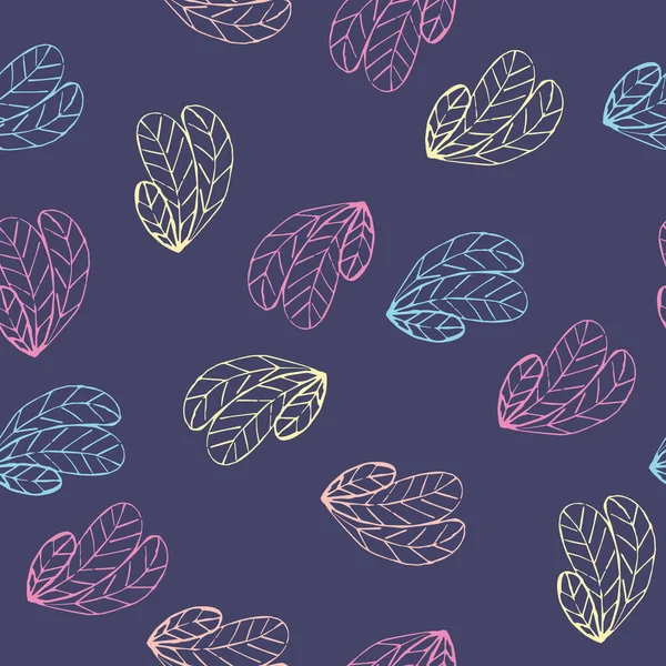 Elegant Leaves Vector Seamless Pattern — Διανυσματικό Αρχείο