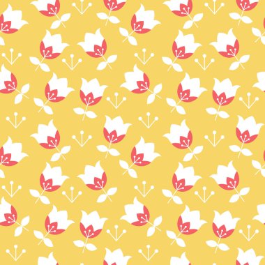 Çiçeksel vektör pürüzsüz desen