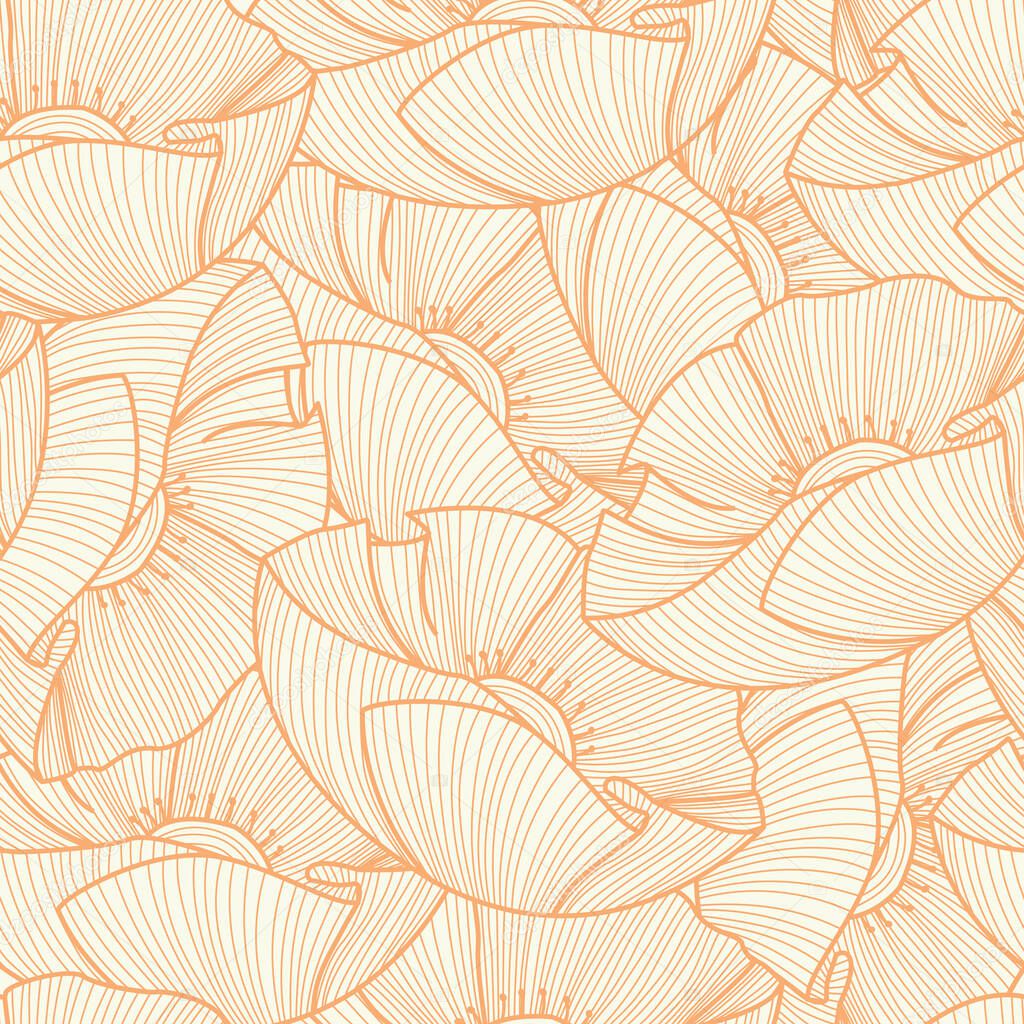 Floral vector seamless pattern