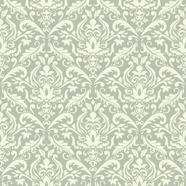 Duvar kağıdı, tekstil, yüzey, moda, arkaplan, fayans, sabit ev dekorasyonu, mobilya vs. için Damask vektörsüz desen.