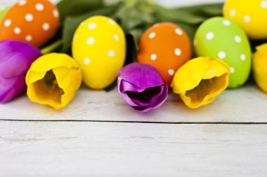 Mutlu Paskalyalar! Tatil için dekorasyon tablo.