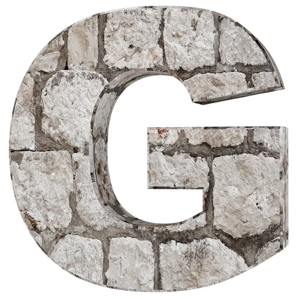 Capital Letter Stone Bricks Render Illustration — Stock Photo, Image