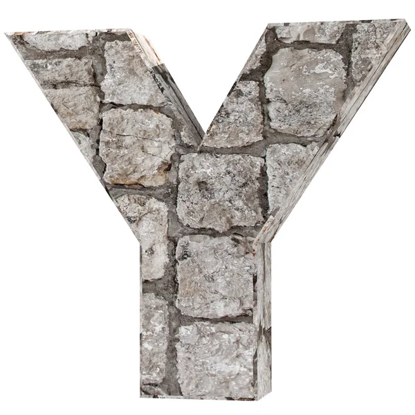 Заглавная Буква Каменного Кирпича Визуализация — стоковое фото
