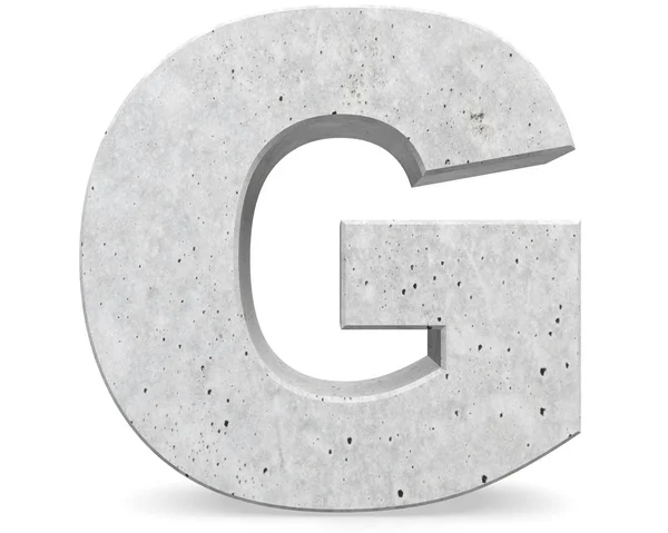 Concrete Capital Letter Isolated White Background Render Illustration — Stock Photo, Image