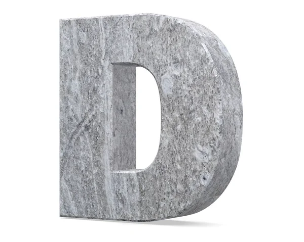 Concrete Capital Letter Diisolasi Dengan Latar Belakang Putih Ilustrasi Render — Stok Foto