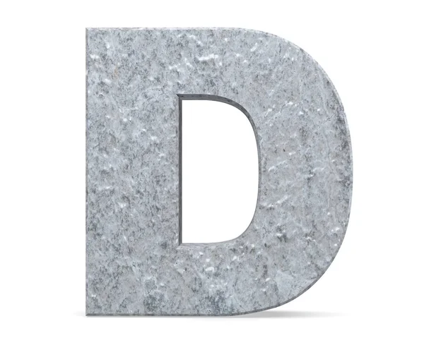 Concrete Capital Letter Diisolasi Dengan Latar Belakang Putih Ilustrasi Render — Stok Foto