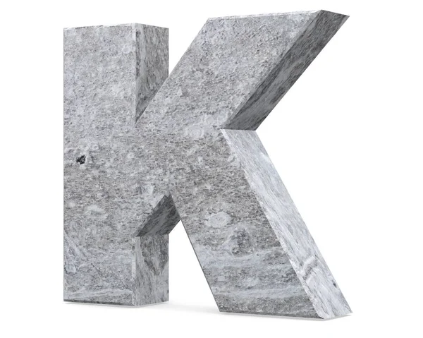 Concrete Capital Letter Diisolasi Dengan Latar Belakang Putih Ilustrasi Render — Stok Foto