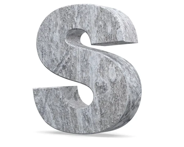 Concrete Capital Letter Isolated White Background Render Illustration — Stock Photo, Image