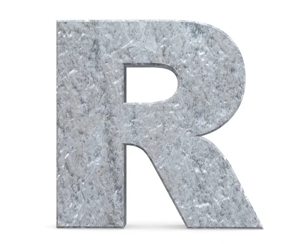 Concrete Capital Letter Isolated White Background Render Illustration — Stock Photo, Image