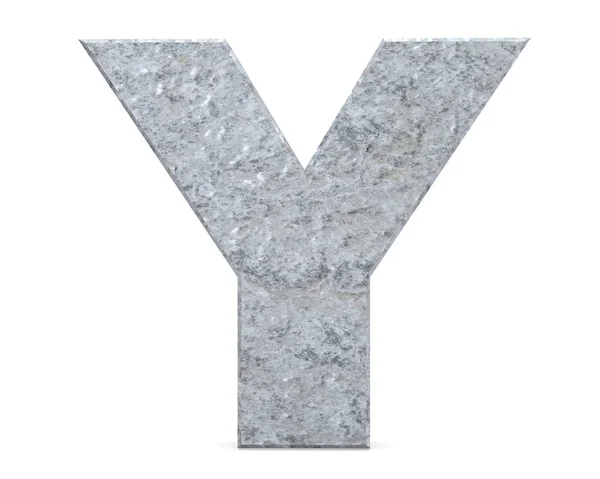 Concrete Capital Letter Isolated White Background Рендеринг — стоковое фото