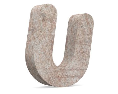 Kavramsal eski paslı metal büyük harf - U, demir ya da çelik sektörü izole beyaz arka plan parça. Eğitici paslı malzeme, yaşlı vintage yüzey, 3d çizim Pütürlü yüzeyi olarak yıpranmış zarar görmüş boya