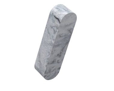 Beton büyük harf - beyaz arka plan üzerinde izole. 3D render illüstrasyon