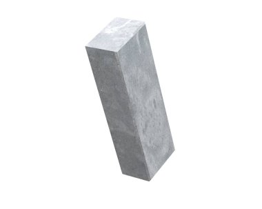 Beton büyük harf - beyaz arka plan üzerinde izole. 3D render illüstrasyon