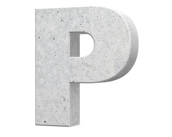 Concrete Capital Letter Diisolasi Dengan Latar Belakang Putih Ilustrasi Render — Stok Foto