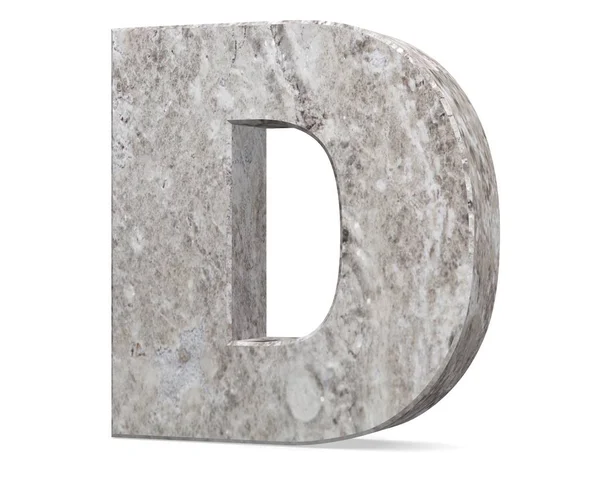 Concrete Capital Letter Isolated White Background Рендеринг — стоковое фото