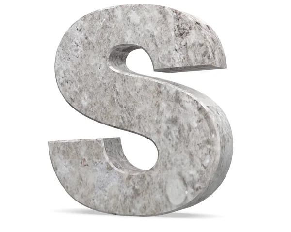 Concrete Capital Letter Isolated White Background Render Illustration — Stock Photo, Image