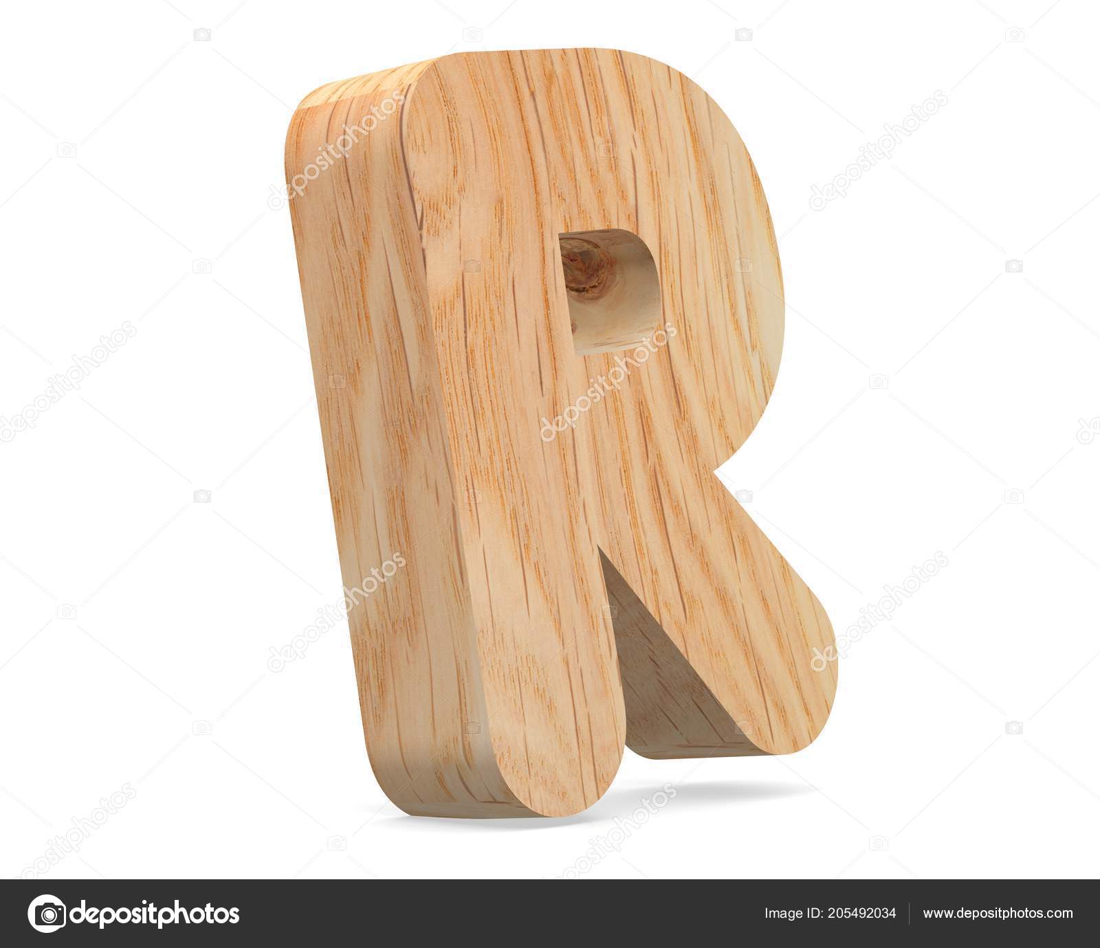 Decorative Wooden Alphabet Capital Letter Stock Photo