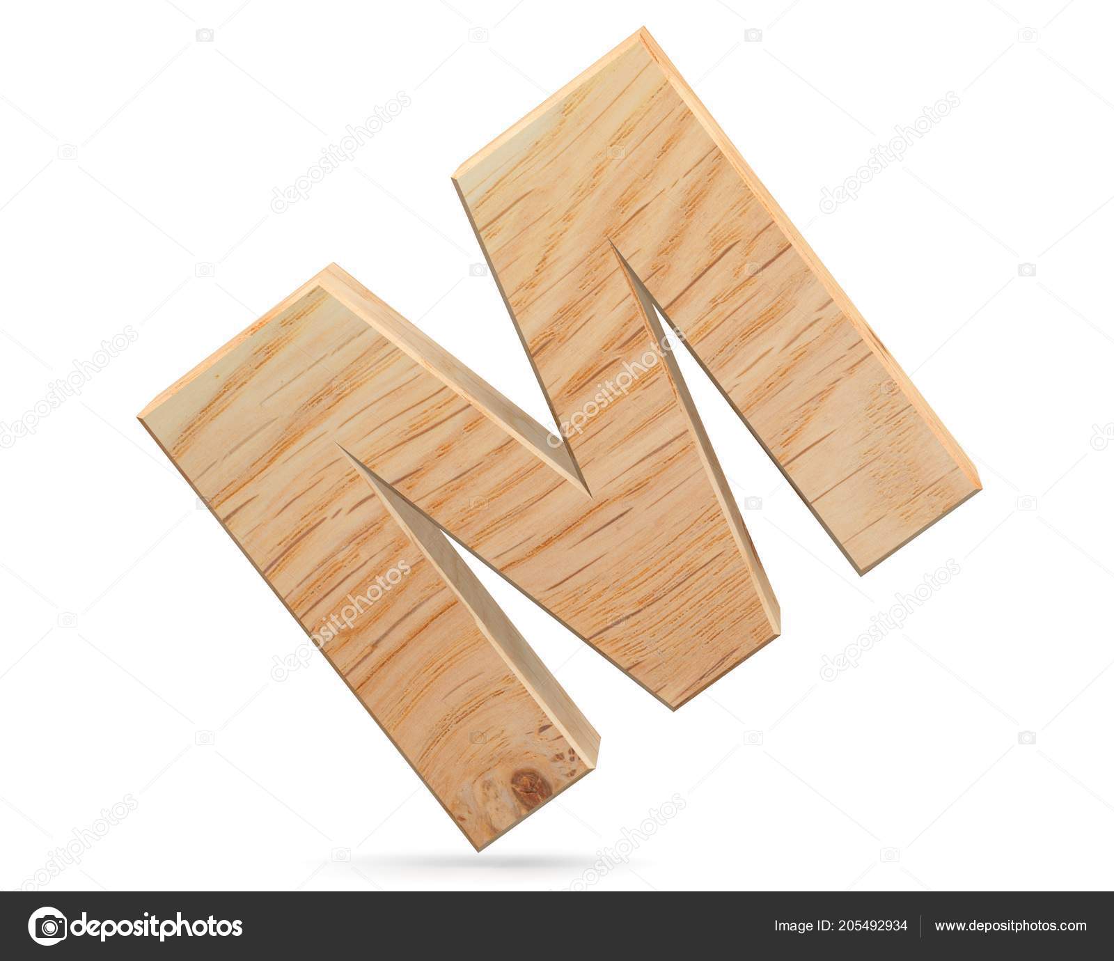 Decorative Wooden Alphabet Capital Letter Stock Photo