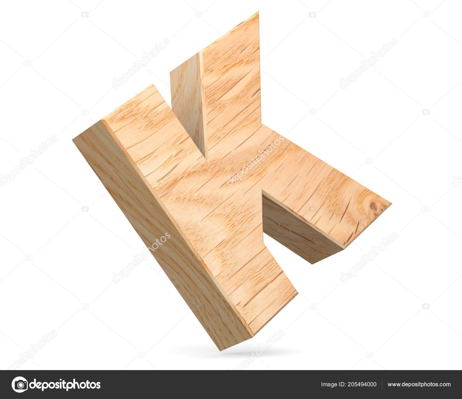 Decorative Wooden Alphabet Capital Letter Stock Photo