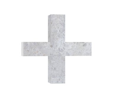 3D render beton sembolü - artı. 3D render illüstrasyon.