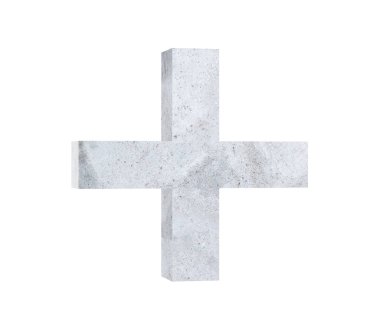 3D render beton sembolü - artı. 3D render illüstrasyon.