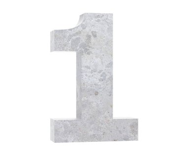 3D render beton 1 numara bir. 3D render illüstrasyon.