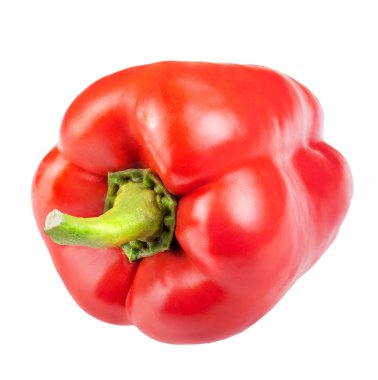 kırmızı biber beyaz arkaplanda izole edildi