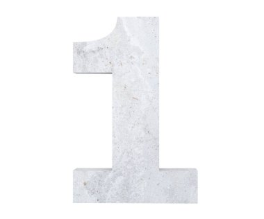 3D render beton 1 numara bir. 3D render illüstrasyon.