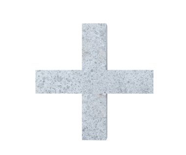 3D render beton sembolü - artı. 3D render illüstrasyon.