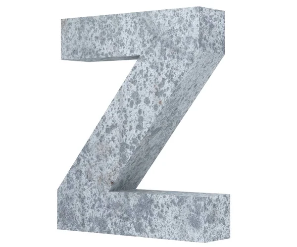 Concrete Capital Letter Isolato Sfondo Bianco Illustrazione Rendering — Foto Stock