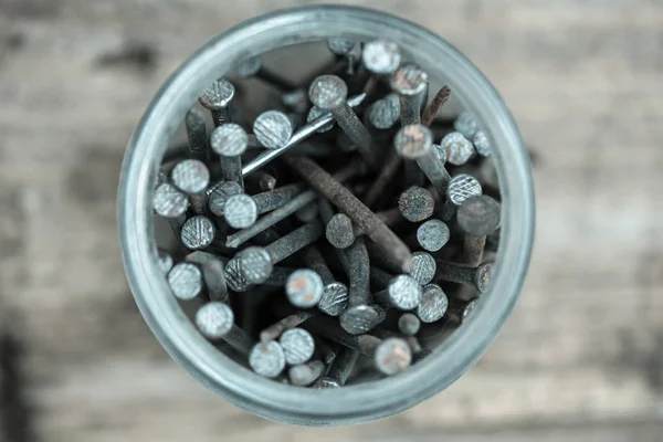 Wij Zijn Samen Werking Het Idee Van Foto Nagels Bank — Stockfoto