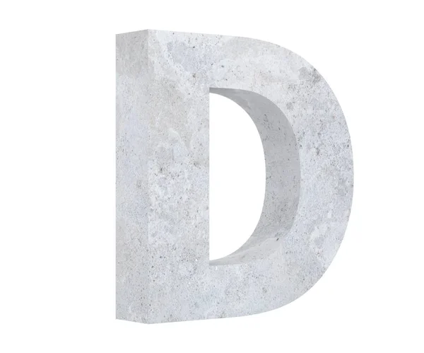 Concrete Capital Letter Isolated White Background Render Illustration — Stock Photo, Image