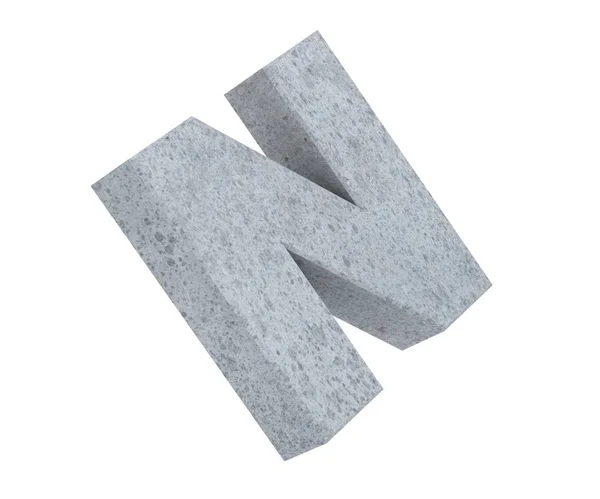 コンクリート大文字の 白い背景で隔離 のレンダリングの図 — ストック写真