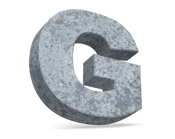 Concrete Hoofdletter Geïsoleerd Een Witte Achtergrond Render Illustratie — Stockfoto