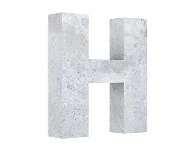 Concrete Hoofdletter Geïsoleerd Een Witte Achtergrond Render Illustratie — Stockfoto